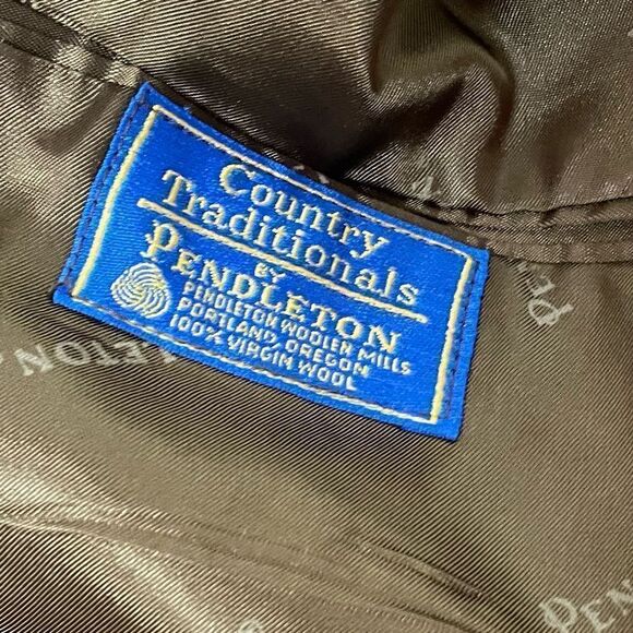 Pendleton Vintage Woolen Mills Virgin Wool Tartan Plaid Check Blazer‎ 38R - Picture 6 of 14